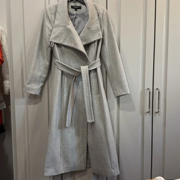 Kenneth Cole Belted Wool Blend Maxi Coat Size 4 - Picture 6 of 7